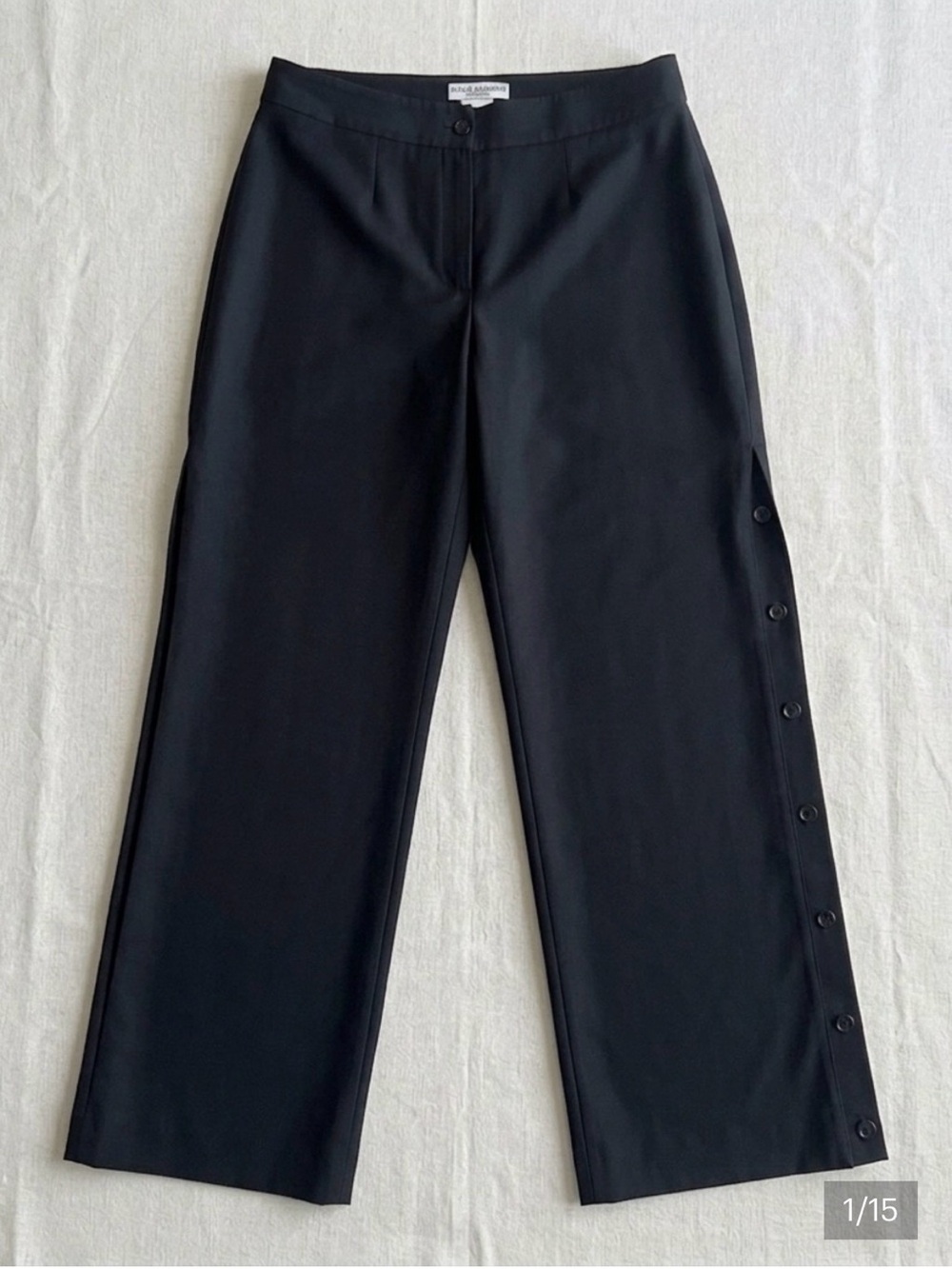 Dolce & Gabbana Black Wide-Leg Trousers -44 (fits like 6/8)